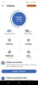 CCleaner Versión Móvil