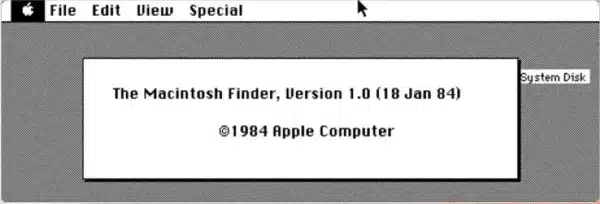 System 1 - Sistema Operativo Apple Macintosh Años 1984