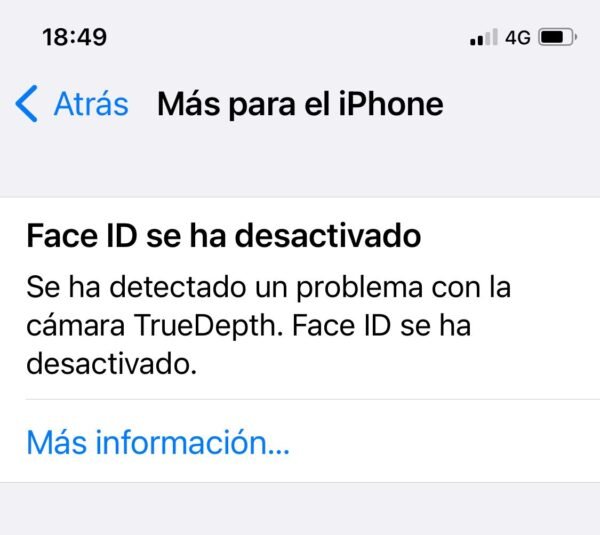 Reparar Face iD iPhone Desactivado