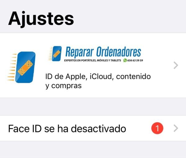 Reparar Face iD iPhone se ha Desactivado