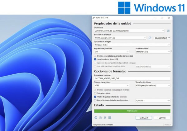 Instalar Windows 11 - Consejos y Propiedades Unidad