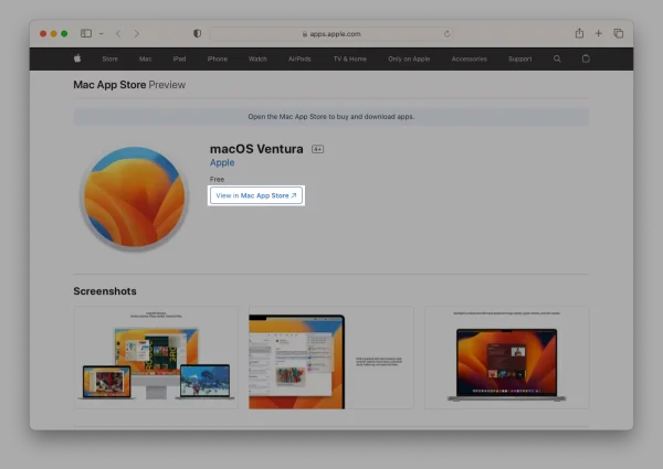 Descargar MacOS Ventura - App Store