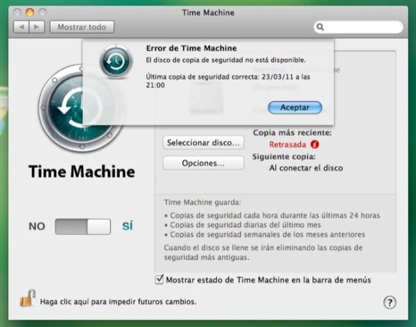 Instalar MacOS Ventura - Time Machine