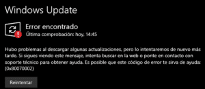 Solucionar Error 0x80070002