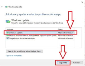 Solucionar Problemas Actualización Windows Update