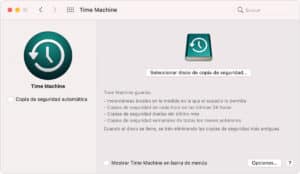 Copias de seguridad Time Machine