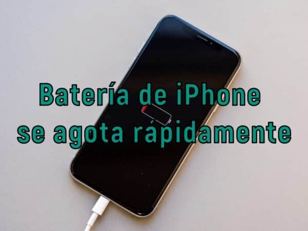 Batería de iPhone que se agota rápidamente