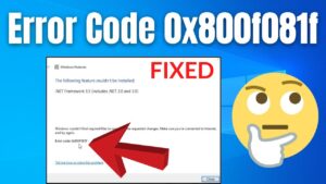 Reparar Error 0x800F081F