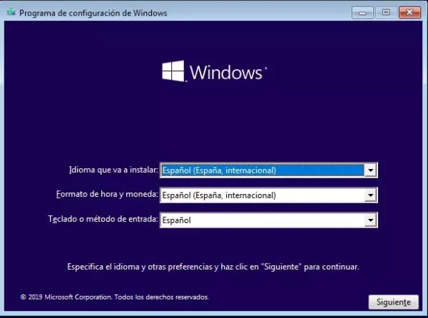 Instalar Windows 10