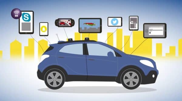 Dispositivos móviles y portátiles integrados en el coche