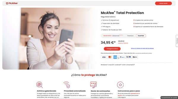 Los mejores antivirus 2025 - McAfee Total Protection