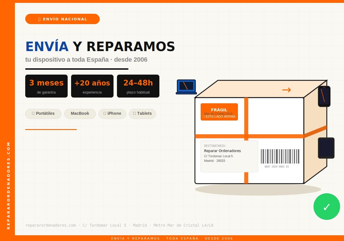 Envía y Reparamos — Servicio de Reparación por Envío Nacional en toda España