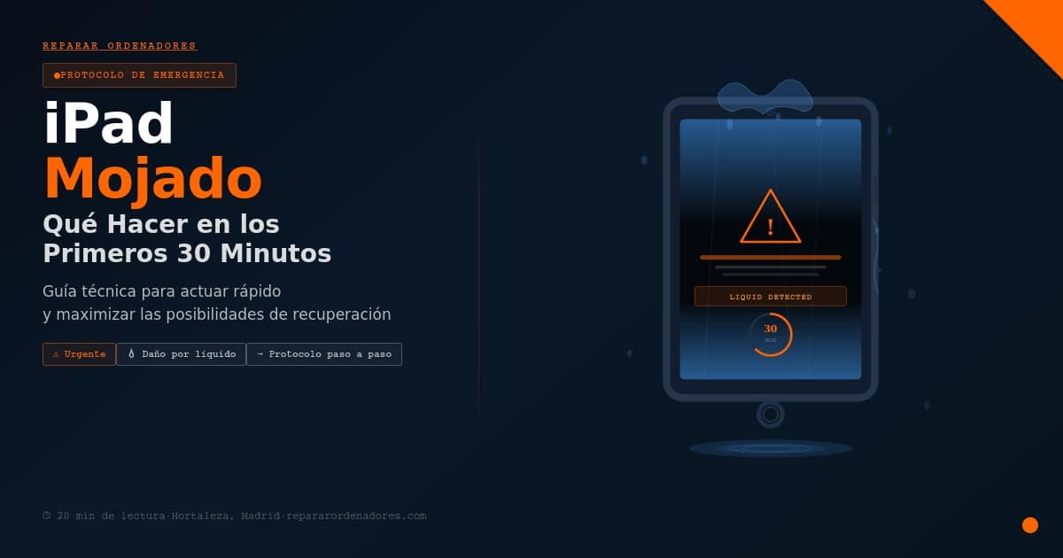 iPad Mojado: Qué Hacer en los Primeros 30 Minutos para Salvarlo
