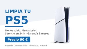 Limpiar PS5 en Madrid — limpieza interna de PlayStation 5 en Hortaleza