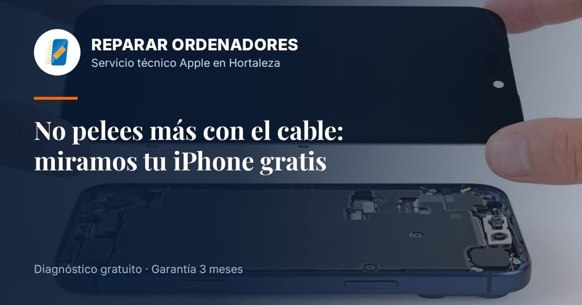 Mi iPhone no carga: 12 causas y cómo descartarlas (sin gastar de más) 3 Reparación de iPhone que no carga en Hortaleza, Madrid