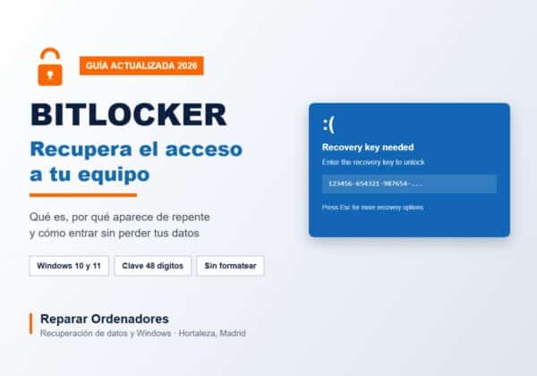 Pantalla de recuperación de BitLocker pidiendo la clave de 48 dígitos en Windows