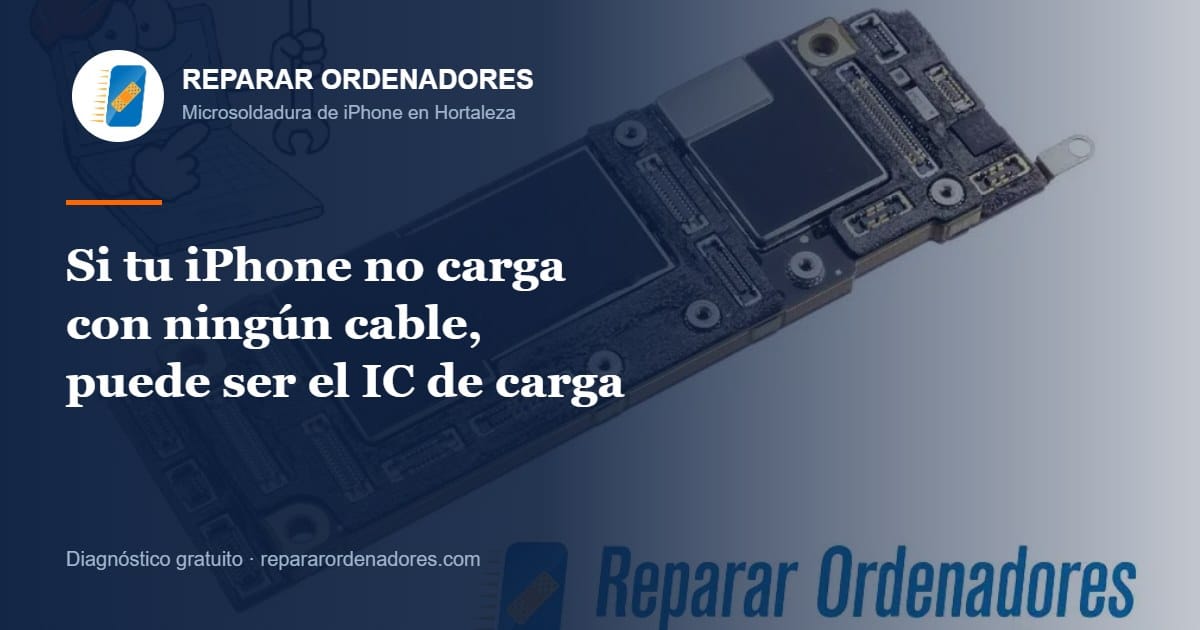 Reparar IC de carga iPhone 5 iPhone que no carga por fallo del IC de carga