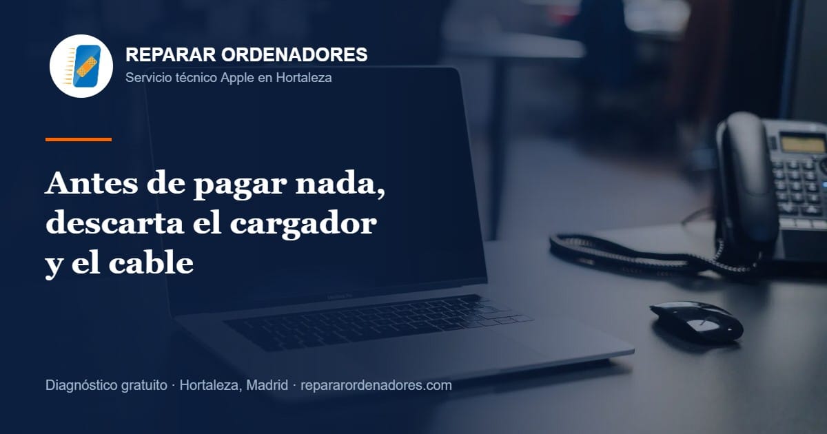 Antes de pagar nada, descarta el cargador y el cable