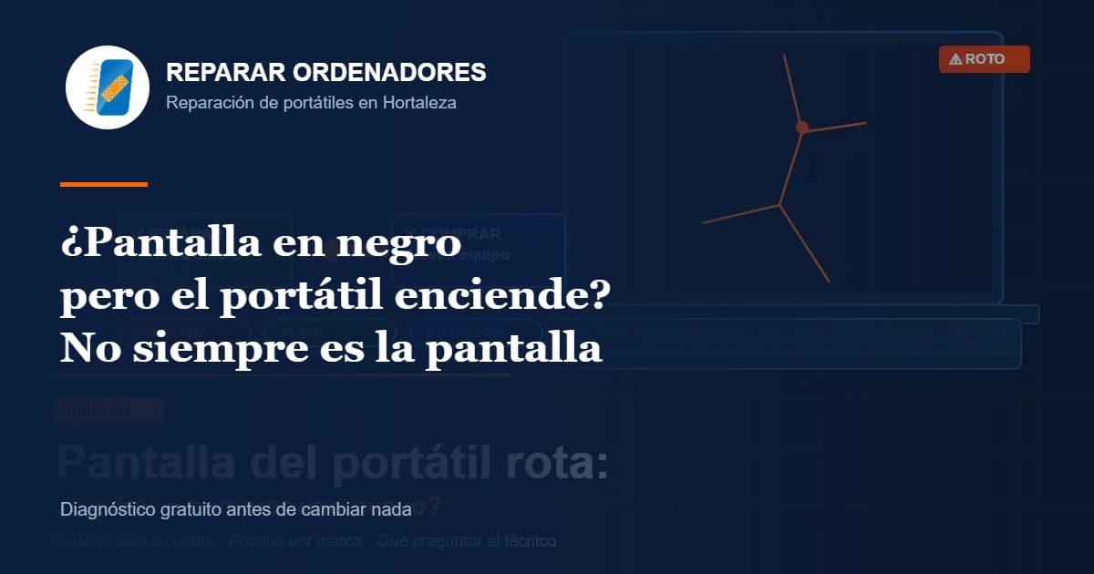 Cambiar Pantalla Portátil en Madrid | Reparación Pantalla Rota 6 Pantalla en negro: diagnóstico antes de cambiar la pantalla