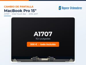 Cambio de pantalla MacBook Pro 15 A1707