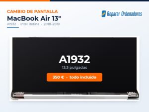 Cambio de pantalla MacBook Air 13 A1932
