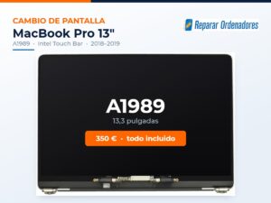 Cambio de pantalla MacBook Pro 13 A1989