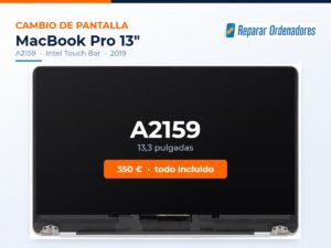 Cambio de pantalla MacBook Pro 13 A2159