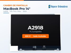 Cambio de pantalla MacBook Pro 14 A2918