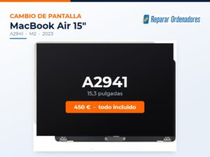 Cambio de pantalla MacBook Air 15 A2941