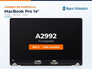 Cambio de pantalla MacBook Pro 14 A2992