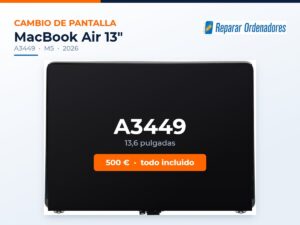 Cambio de pantalla MacBook Air 13 A3449