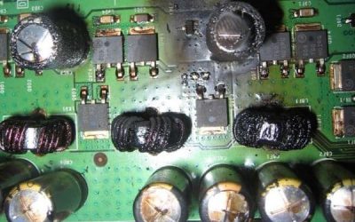 Televisor con Condensadores dañados
