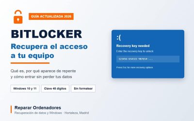 Pantalla de recuperación de BitLocker pidiendo la clave de 48 dígitos en Windows